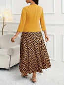Vestido Moda Evangélica Com Modelagem Cintura + Jaqueta - Valéria