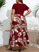 Vestido Estampa Floral e Cintura Marcada Plus Size - Annabelle lojasoeconomia