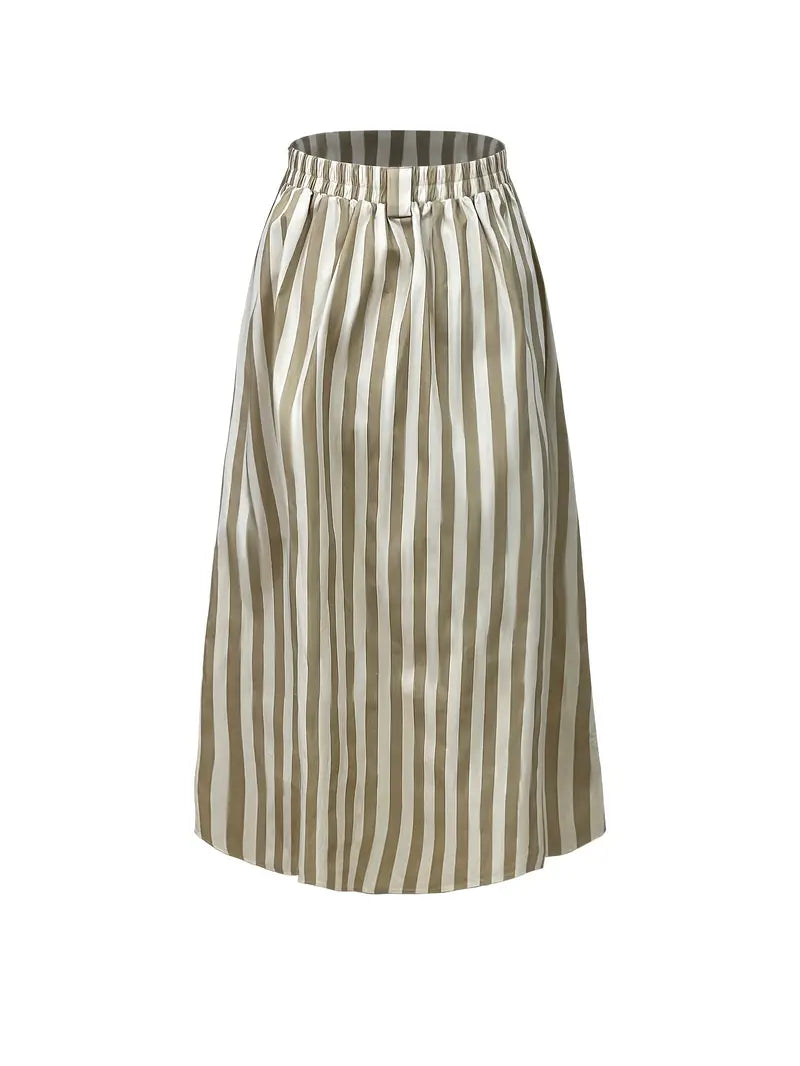 Saia Cintura Alta Moda Evangélica Com Modelagem - Vivian