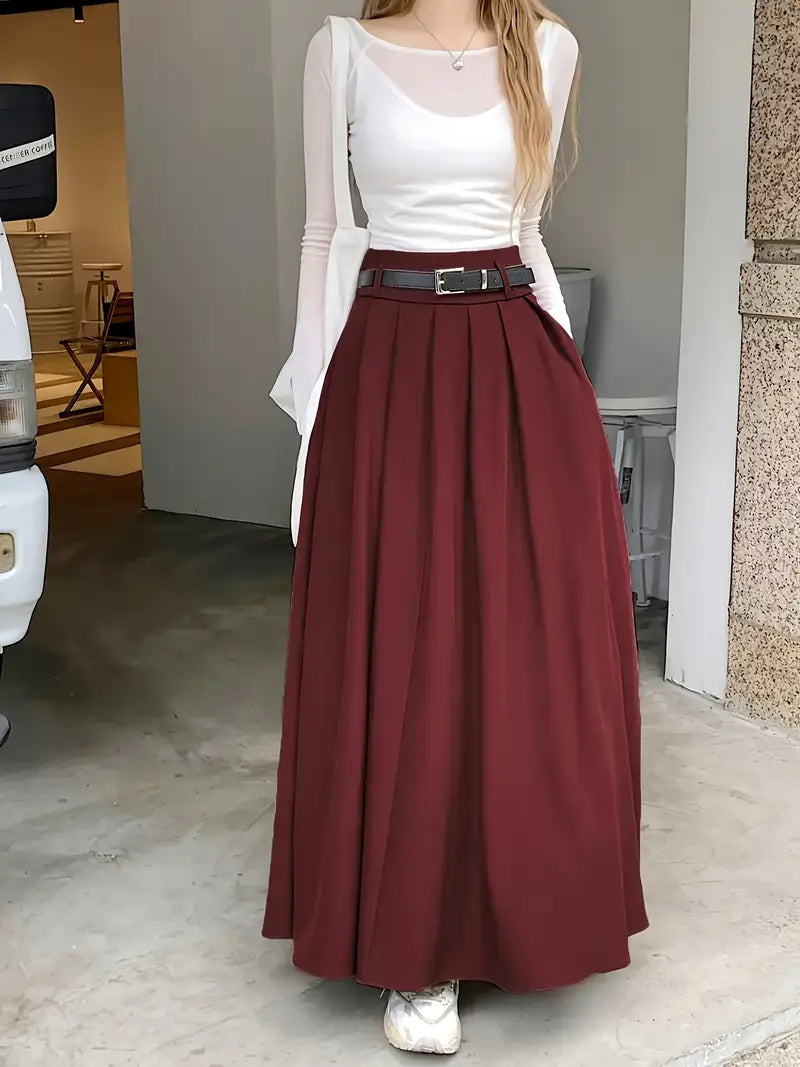 Saia Cintura Alta Moda Evangélica Com Modelagem - Carmen