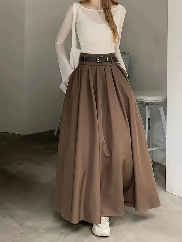 Saia Cintura Alta Moda Evangélica Com Modelagem - Carmen