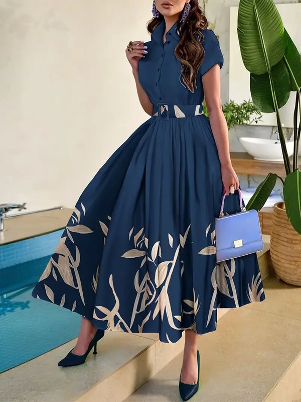 Vestido Moda Evangélica Com Modelagem Cintura - Floral