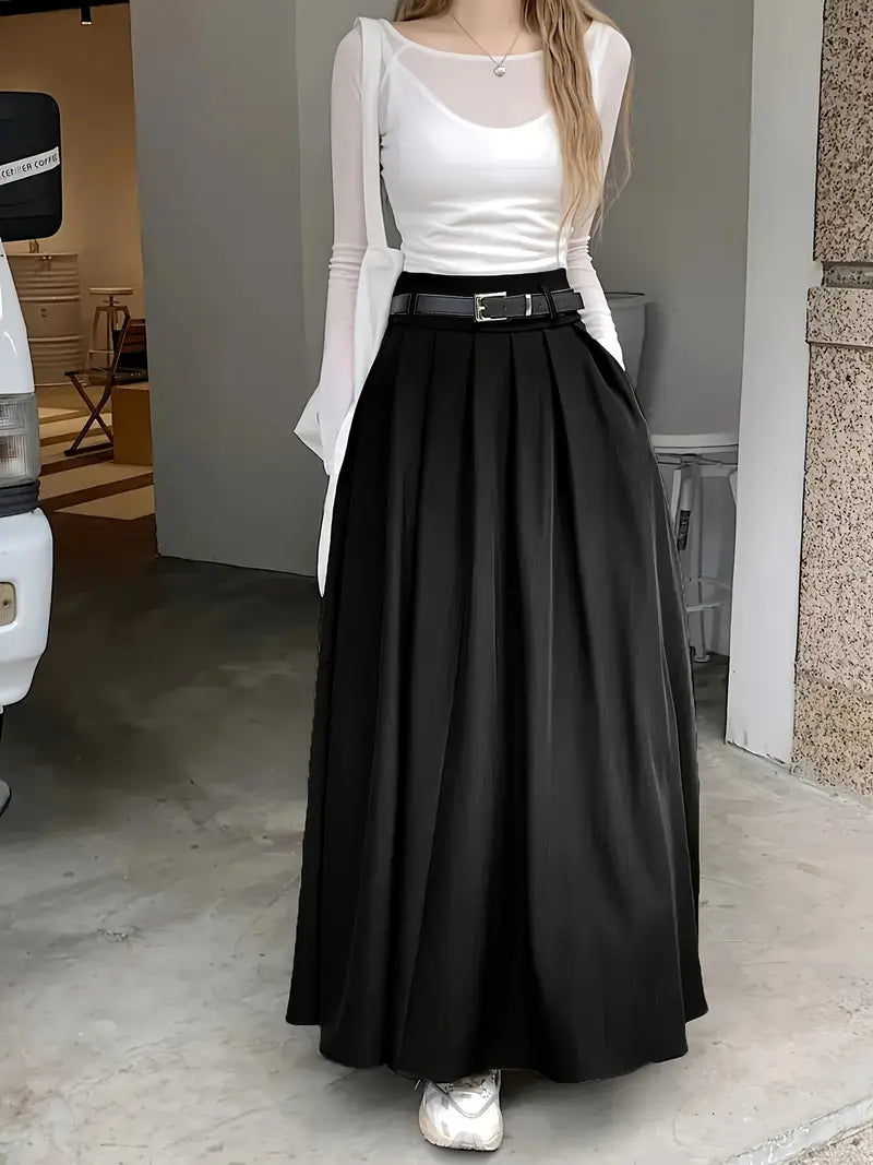 Saia Cintura Alta Moda Evangélica Com Modelagem - Carmen