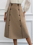 Saia Cintura Alta Moda Evangélica Com Modelagem - Florine