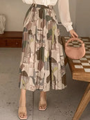 Saia Colorida Cintura Alta Moda Evangélica Com Modelagem - Allane