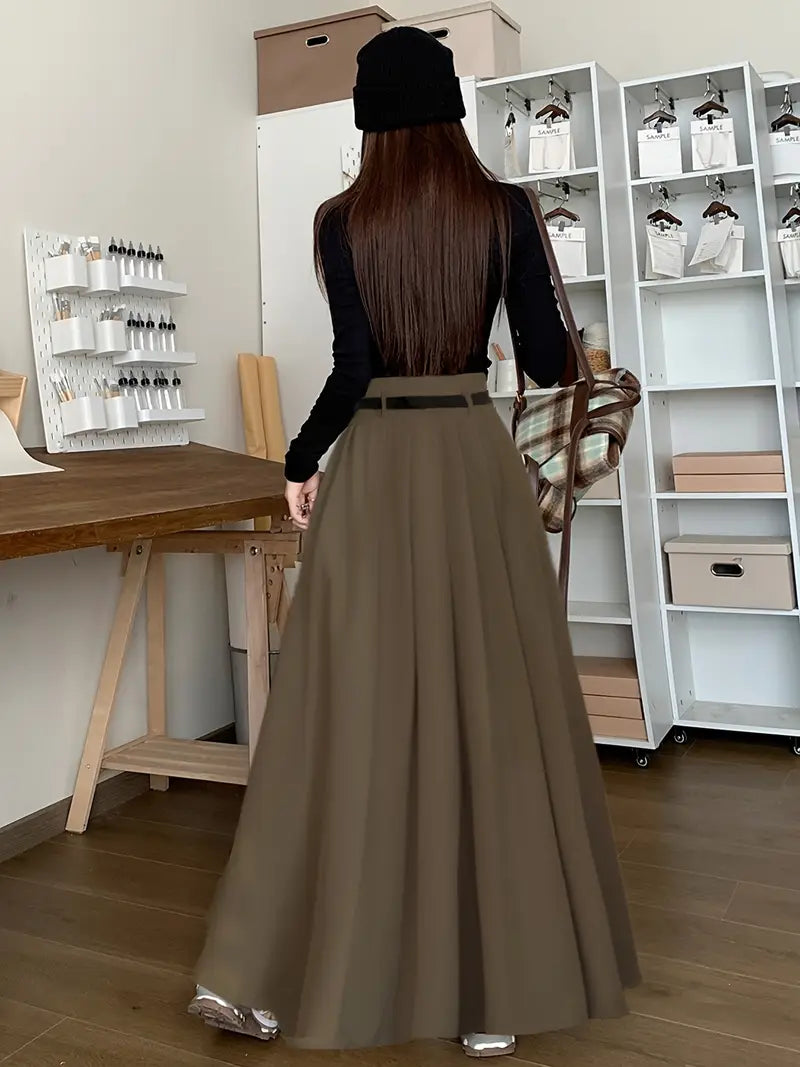 Saia Cintura Alta Moda Evangélica Com Modelagem - Dalian