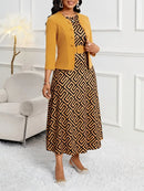 Vestido Moda Evangélica Com Modelagem Cintura + Jaqueta - Valéria