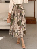 Saia Colorida Cintura Alta Moda Evangélica Com Modelagem - Allane