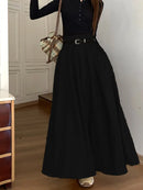 Saia Cintura Alta Moda Evangélica Com Modelagem - Dalian