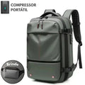 Mochila de Viagens com Compressor Portátil - UltraFit + BRINDE EXCLUSIVO Loja Online Verde 